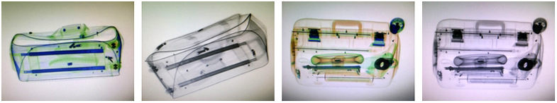 x-ray baggage scanners screening images