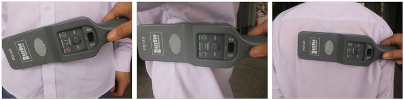 PD-140 Hand Held Metal Detector Testing