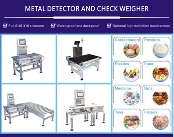Combo Metal Detector and Checkweigher Combo Metal Detector and Checkweigher